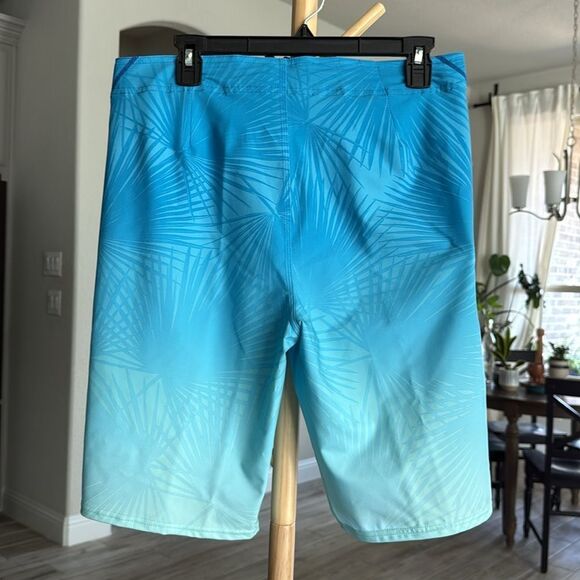 NWT O'Neill Aqua Palm Men's Board Swim Shorts Hyperfreak Stretch Dry 32 Blue - Picture 11 of 13